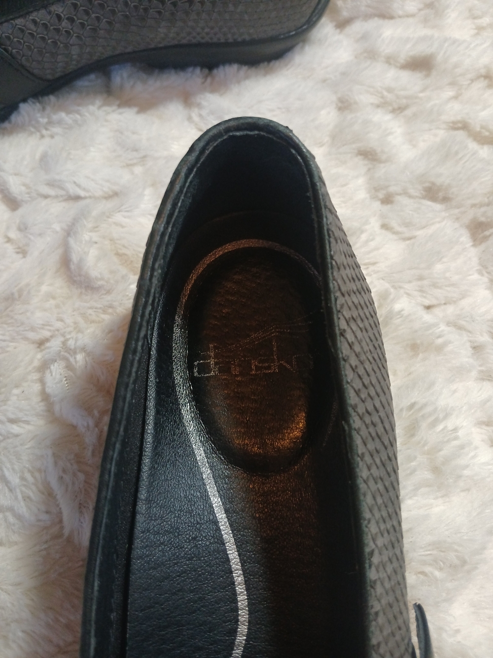 Dansko Orla Mary Jane Comfort Shoes Black Gray Snakeskin Womens Size 36 - Picture 6 of 10